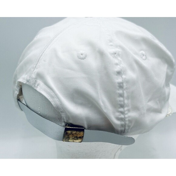 VTG Disney Mickey Mouse Hat Embroidered White Strap Back w Rope Detail Taiwan - Picture 4 of 9